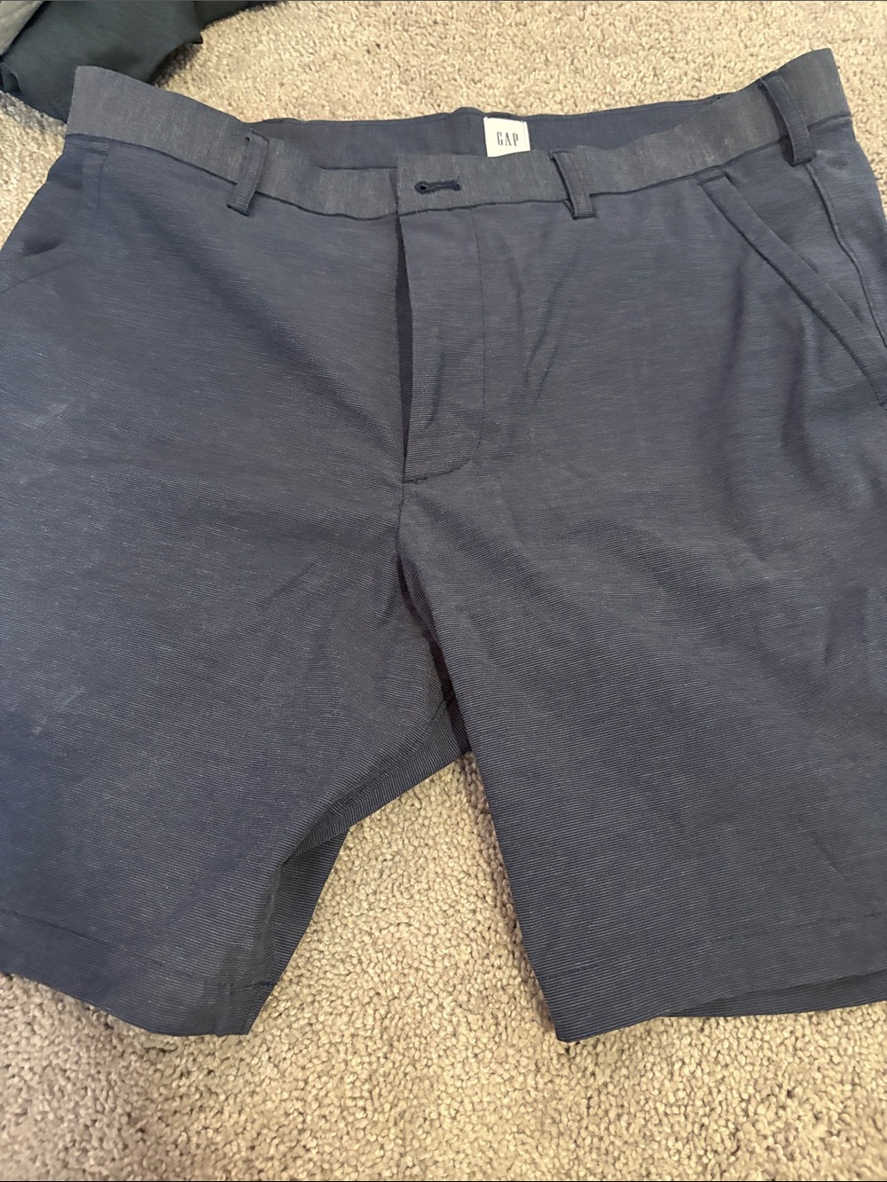 GAP Men's Dark Navy Flat-Front Shorts